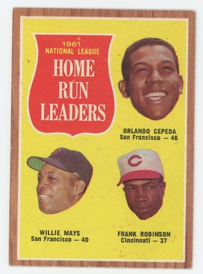 1962 Topps #54 1961 National League Home Run Leaders
